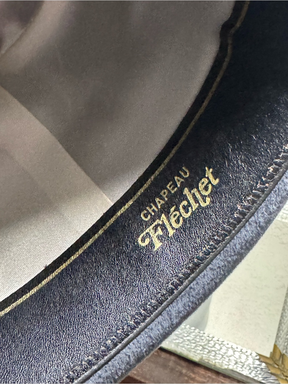 Vintage Flechet Genuine Velour Chapeau Fedora Hat - Picture 9 of 9